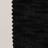 Polyester Viscose Chunky Knit Fabric, 185 gsm, 185 cm — Black — texture