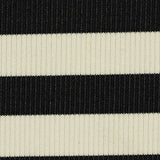 Black Horizontal-Stripe Rib Knit, Polyester — texture