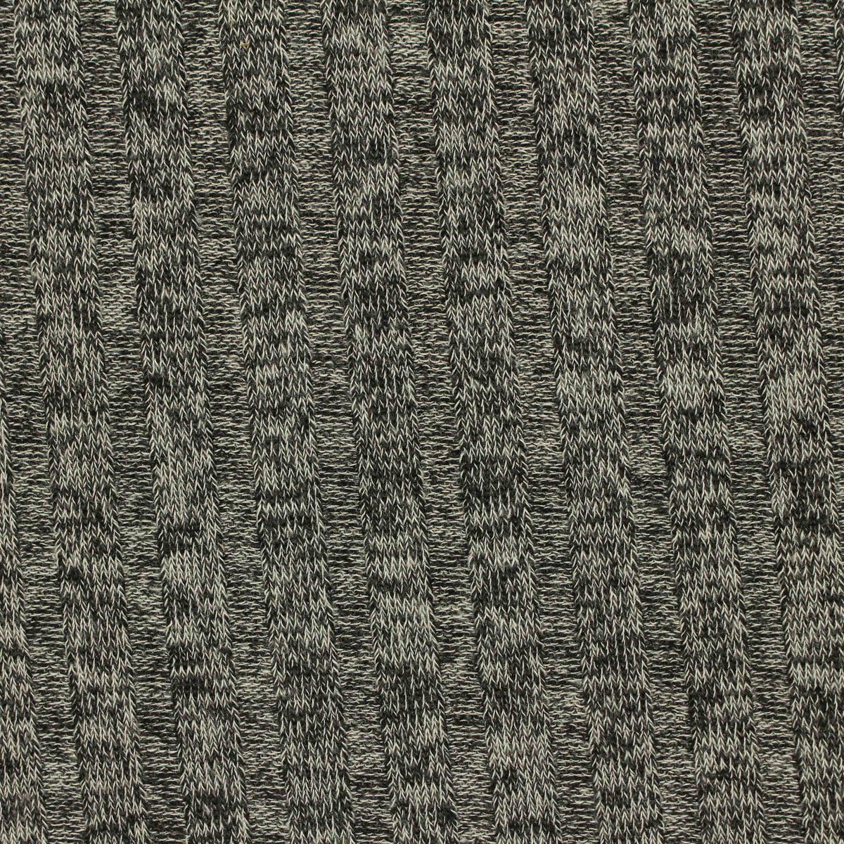 Dark Grey Marl Rib Knit, Viscose-Poly, 150 gsm