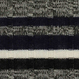 Cream Horizontal-Stripe Rib Knit, Polyester — texture