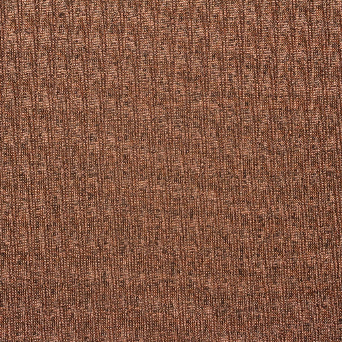 Brown Marl Rib Knit, Polyester, 270 gsm