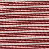 Red Horizontal-Stripe Rib Knit, Poly-Cotton
