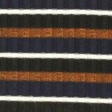 White Horizontal-Stripe Rib Knit, Polyester