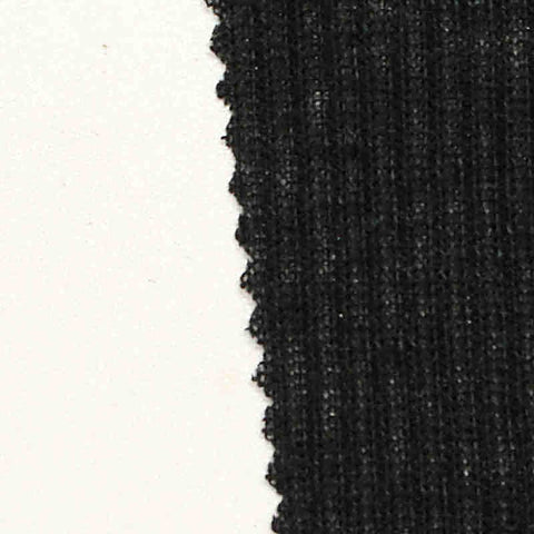 Dark Grey Marl Rib Knit, Poly-Viscose, 162 gsm