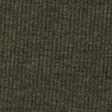 Polyester Cotton Stretch Rib Knit Fabric, 400 gsm, 140 cm — Khaki — texture