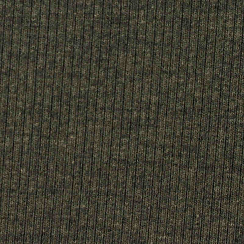 Polyester Cotton Stretch Rib Knit Fabric, 400 gsm, 140 cm — Khaki