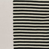 Black Horizontal-Stripe Rib Knit, Poly-Viscose