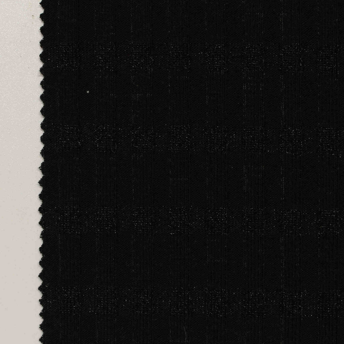Black Textured-Stripe Rib Knit, Poly-Metallic