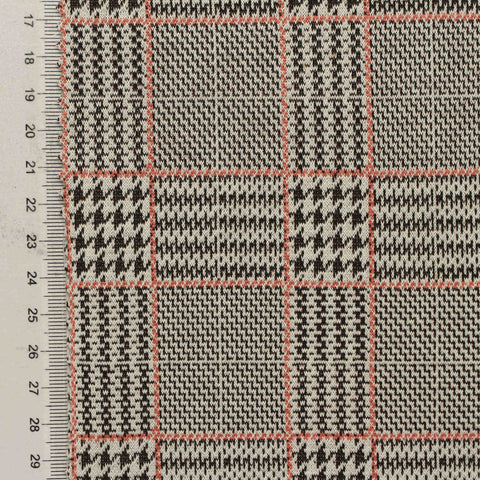 Black Houndstooth Jacquard, Poly-Viscose, 260 gsm, 160 cm, ref EF-210276