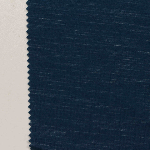 Dark Blue Marl French Terry, Viscose, 300 gsm