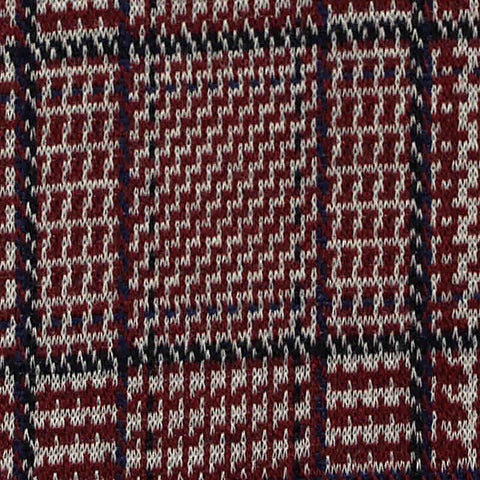 Burgundy Plaid Knit, Poly-Viscose