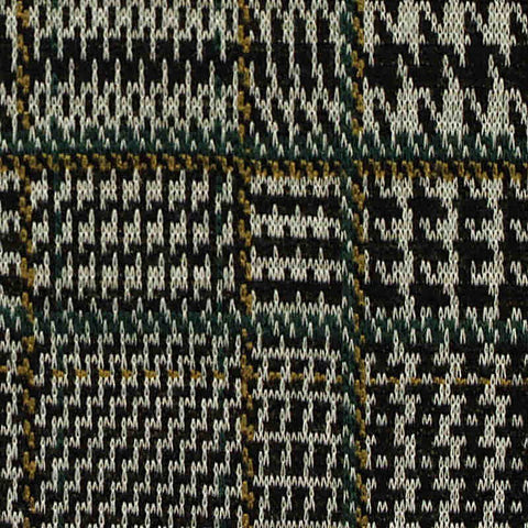 Black Houndstooth Jacquard, Poly-Viscose, 240 gsm
