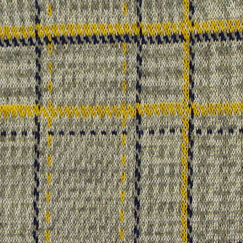Grey Plaid Knit, Poly-Viscose