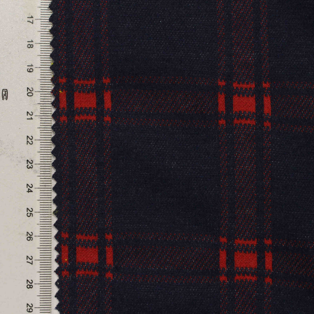 Navy Plaid Jacquard, Poly-Viscose, 260 gsm, 160 cm, ref EF-210311