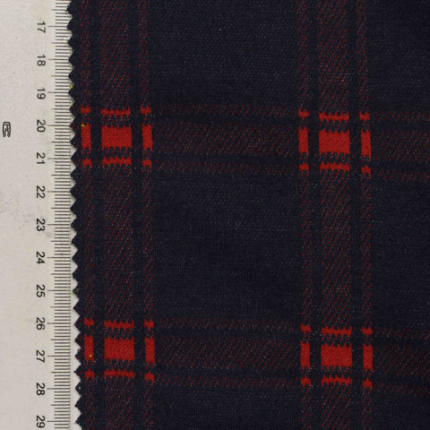 Navy Plaid Jacquard, Poly-Viscose, 260 gsm, 160 cm, ref EF-210311