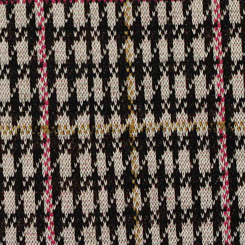 Black Houndstooth Jacquard, Polyester, 260 gsm, 175 cm