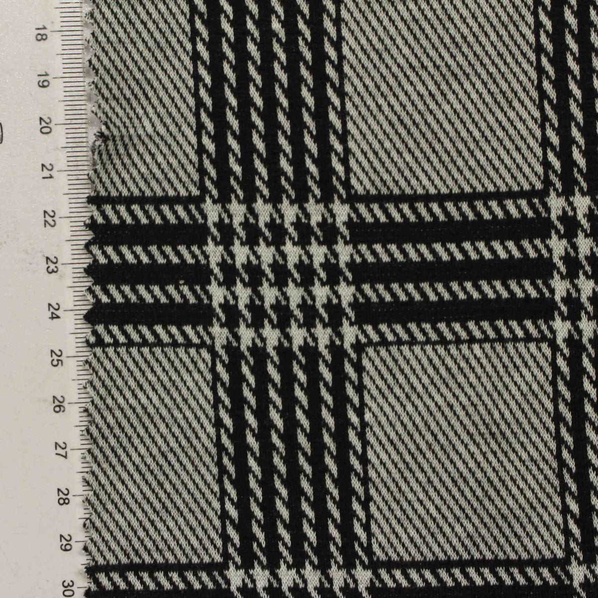 Black Plaid Jacquard, Polyester, 260 gsm, 155 cm