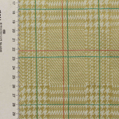 Yellow Houndstooth Jacquard, Polyester