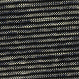 Black Horizontal-Stripe Interlock Knit, Poly-Cotton — texture