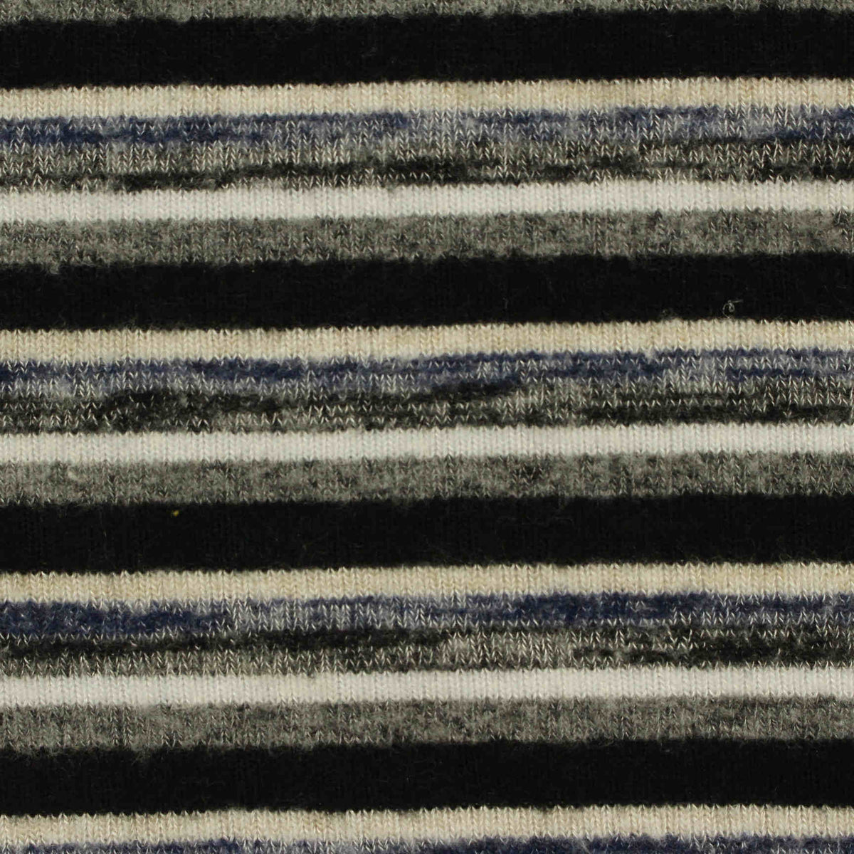 Black Horizontal-Stripe Knit, Viscose-Poly, 210 gsm