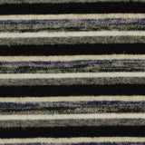 Black Horizontal-Stripe Knit, Viscose-Poly
