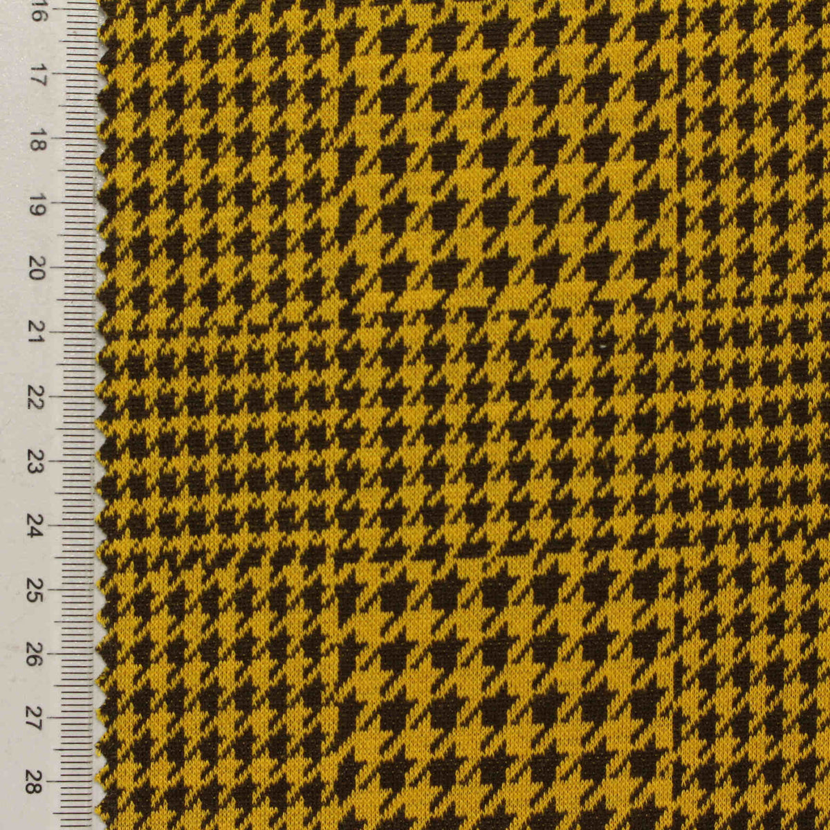 Brown Houndstooth Knit, Polyester