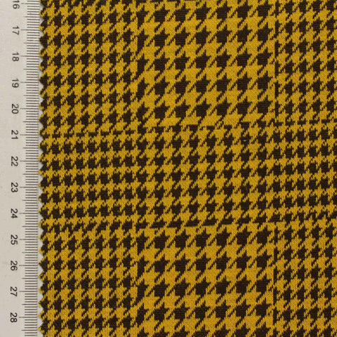 Brown Houndstooth Knit, Polyester
