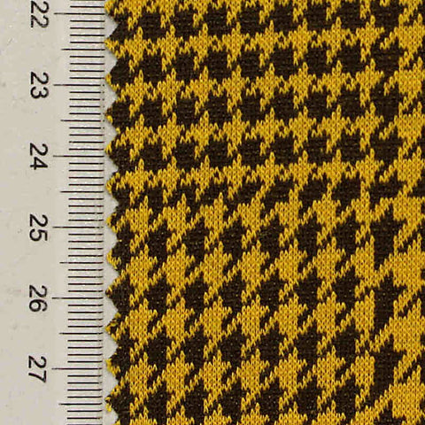 Brown Houndstooth Knit, Polyester