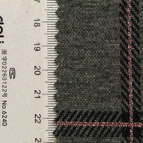 Charcoal Plaid Jacquard, Polyester