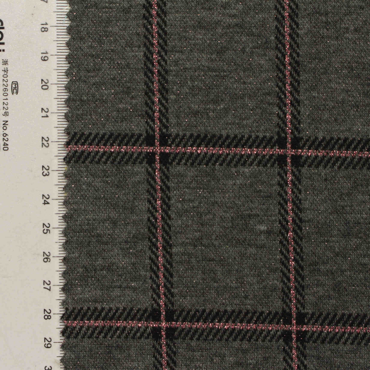 Charcoal Plaid Jacquard, Polyester
