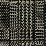 Black Plaid Jacquard, Poly-Viscose — texture