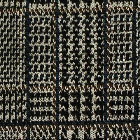 Black Plaid Jacquard, Poly-Viscose, 260 gsm