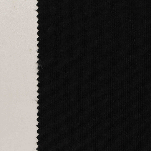 Brushed Polyester Stretch Knit Fabric, 190 gsm, 155 cm — Black