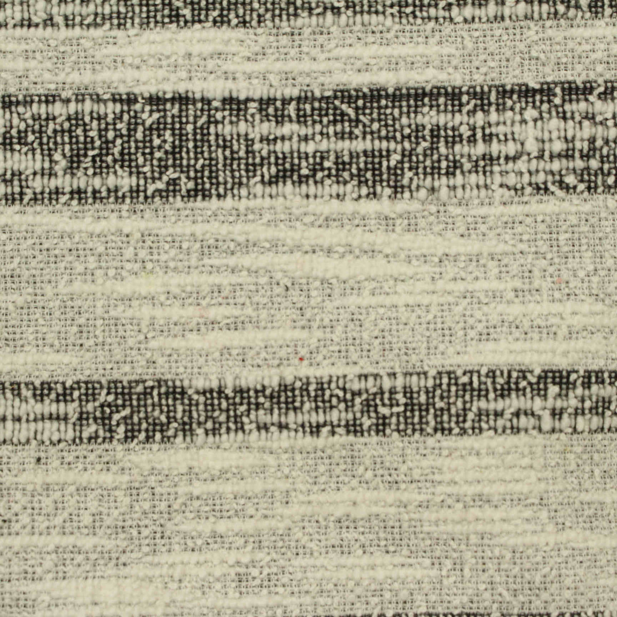 Black Horizontal-Stripe Jacquard, Cotton-Poly, 290 gsm