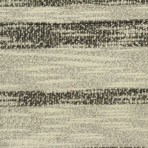 Black Horizontal-Stripe Jacquard, Cotton-Poly, 290 gsm