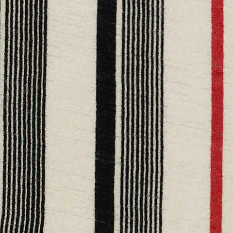 Black Vertical-Stripe Knit, Polyester, 115 gsm