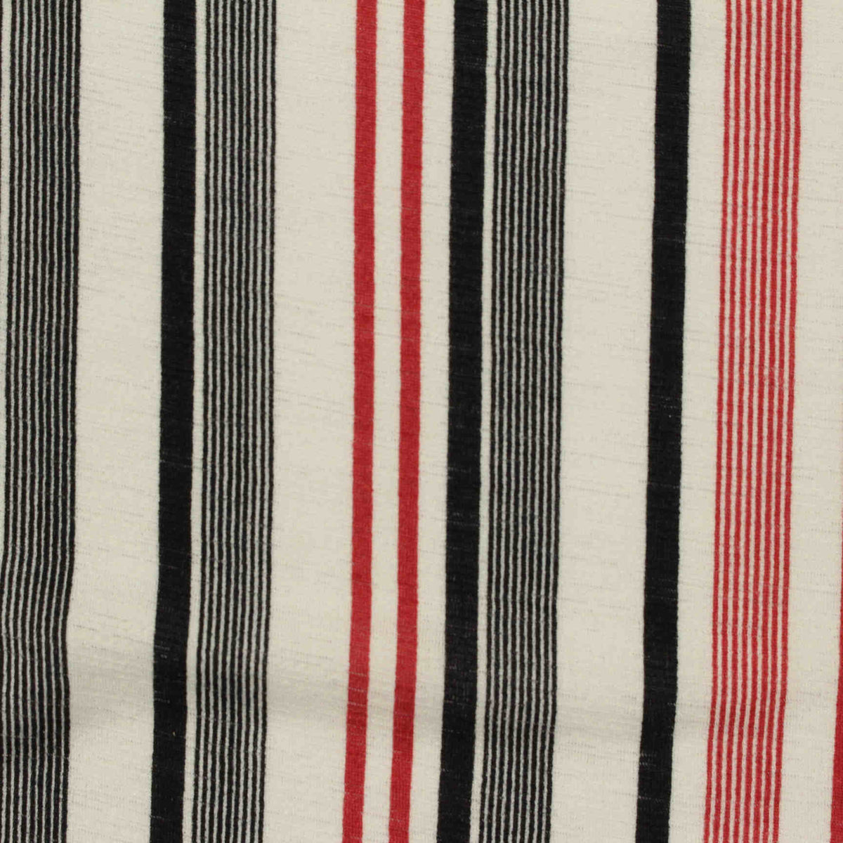 Black Vertical-Stripe Knit, Polyester, 115 gsm