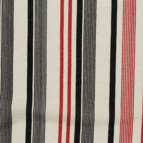 Black Vertical-Stripe Knit, Polyester, 115 gsm