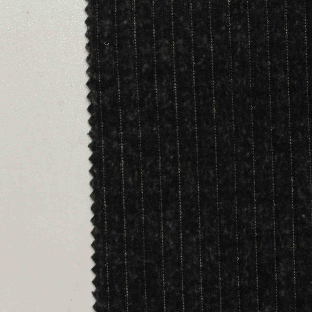 Light Grey Pinstripe Rib Knit, Polyester, 310 gsm