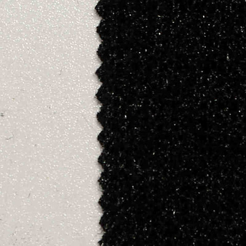 100% Polyester Rib Knit Fabric, 380 gsm, 150 cm — Black