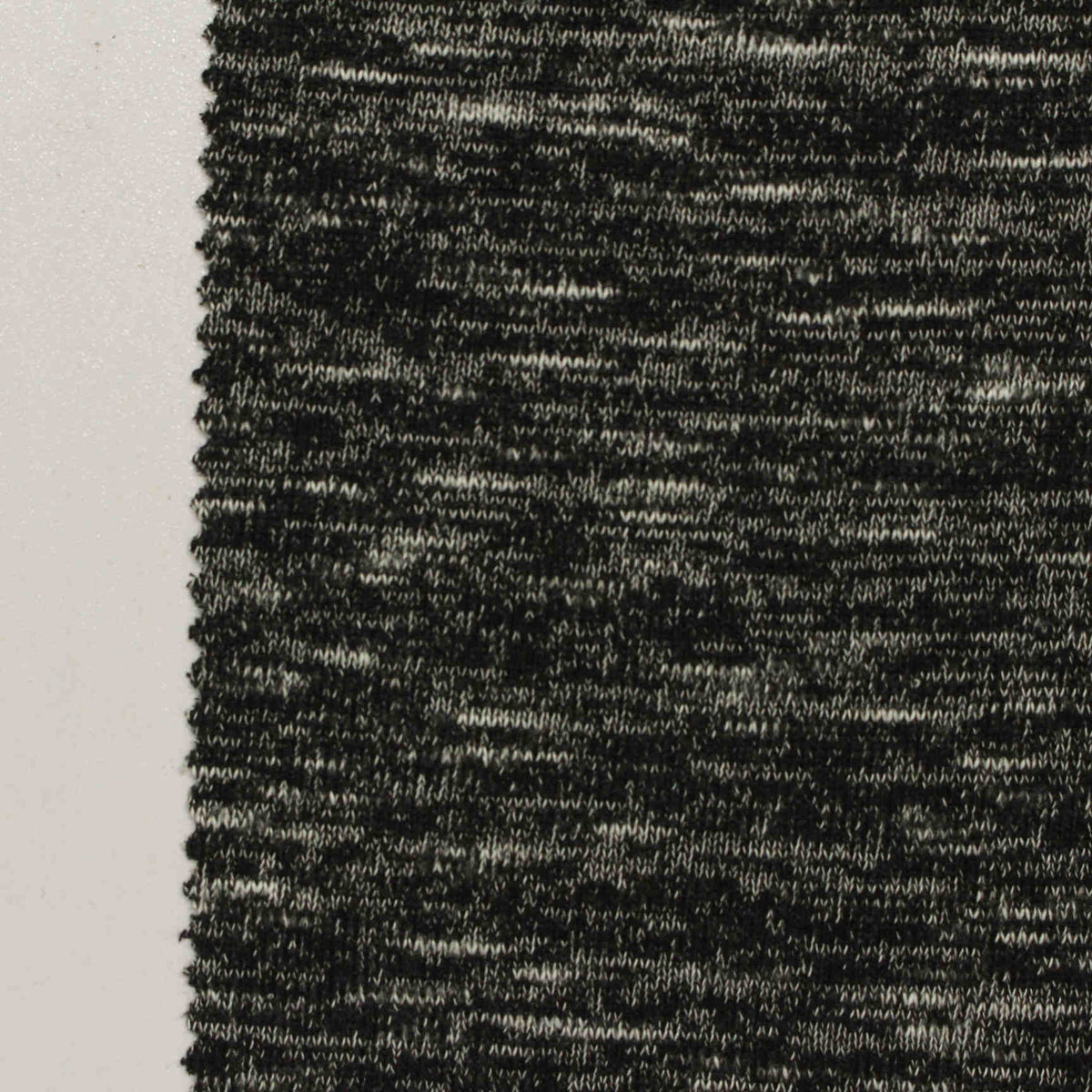 Black Marl French Terry, Polyester, 300 gsm