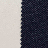 Dark Blue Herringbone Interlock Knit, Viscose-Nylon — texture