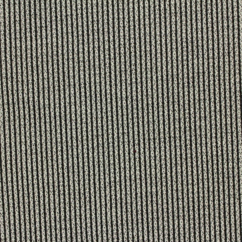 Black Vertical-Stripe Jersey Knit, Polyester, 150 gsm