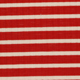Red Horizontal-Stripe Rib Knit, Viscose-Poly