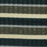 Teal Horizontal-Stripe Rib Knit, Poly-Viscose