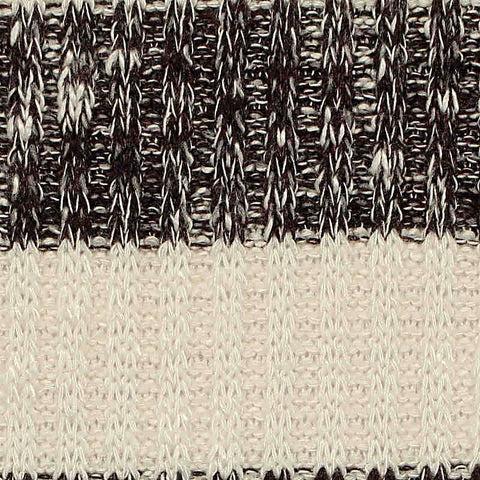 Cream Horizontal-Stripe Rib Knit, Viscose-Poly, 350 gsm