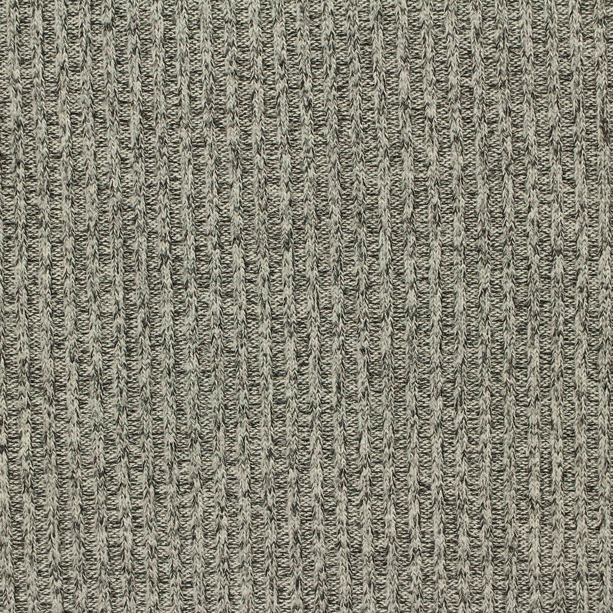 Dark Grey Heather Rib Knit, Viscose-Poly