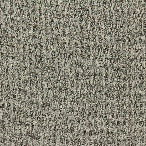 Dark Grey Heather Rib Knit, Viscose-Poly