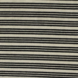 Black Horizontal-Stripe Rib Knit, Poly-Cotton