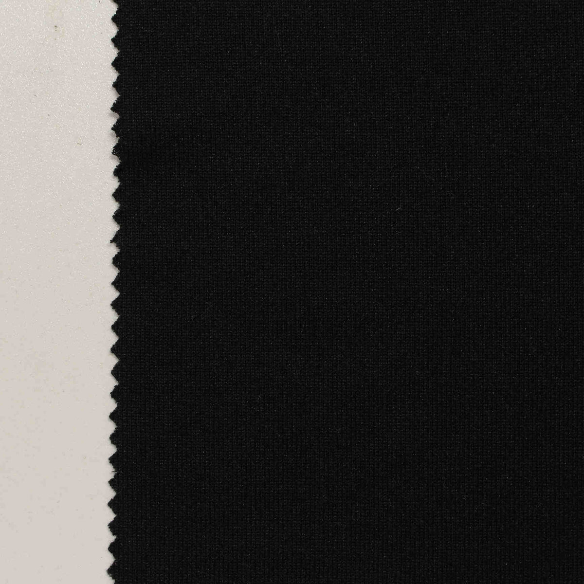 Polyester Cotton French Terry Fabric, 250 gsm, 174 cm — Black